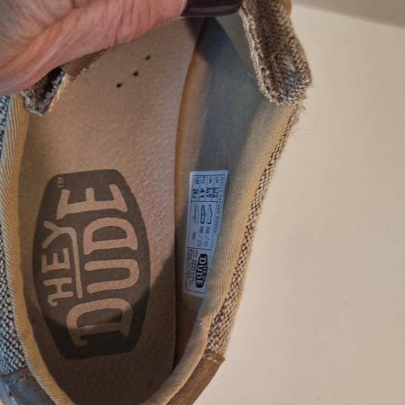 Hey Dude Wally Ascend Woven Slip On Shoes In Walnut Tan Brown Mens 8 Women 10 - Picture 9 of 12